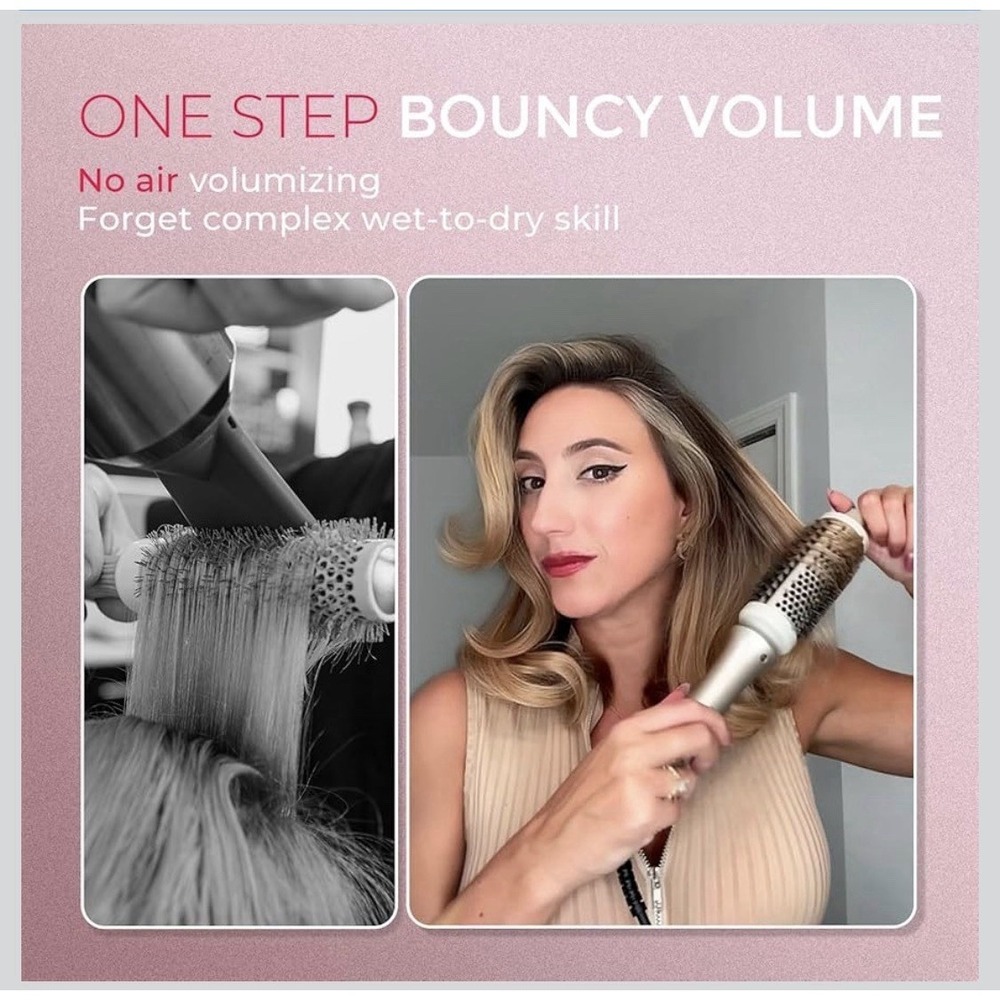 12N31/TYMO 2.0 Thermal Brush Curling Brush - STYLUX 1.7" Blowout Volumizer with